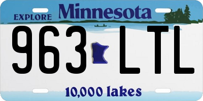 MN license plate 963LTL