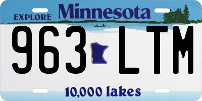 MN license plate 963LTM