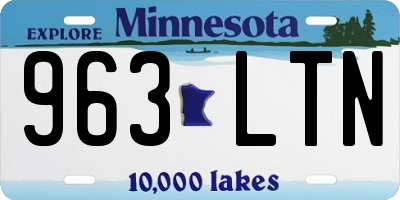 MN license plate 963LTN