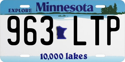 MN license plate 963LTP