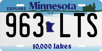 MN license plate 963LTS