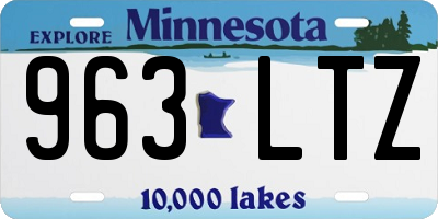 MN license plate 963LTZ