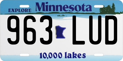 MN license plate 963LUD