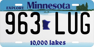 MN license plate 963LUG
