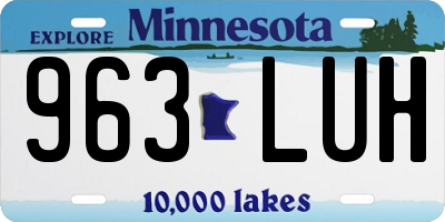MN license plate 963LUH