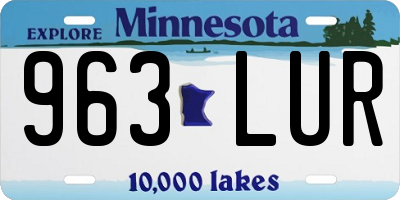 MN license plate 963LUR