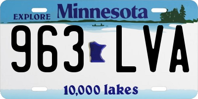MN license plate 963LVA