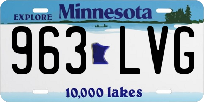 MN license plate 963LVG