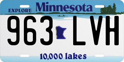 MN license plate 963LVH