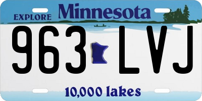 MN license plate 963LVJ