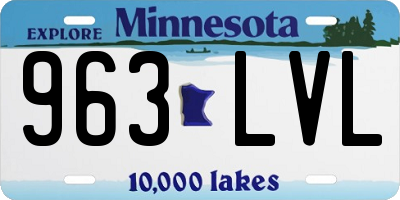 MN license plate 963LVL