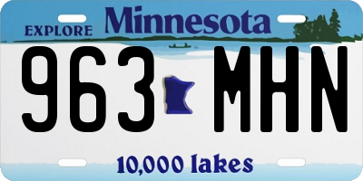 MN license plate 963MHN