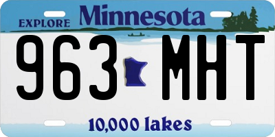 MN license plate 963MHT