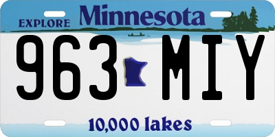 MN license plate 963MIY