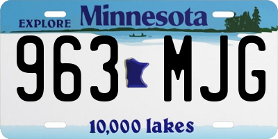 MN license plate 963MJG