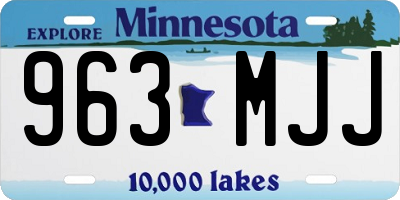 MN license plate 963MJJ