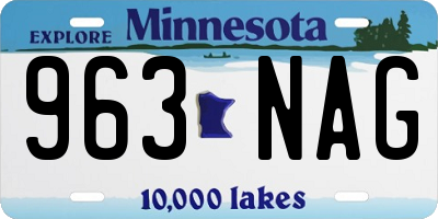 MN license plate 963NAG