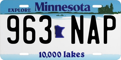 MN license plate 963NAP