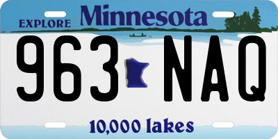 MN license plate 963NAQ