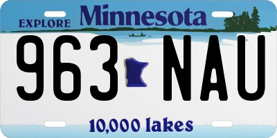 MN license plate 963NAU