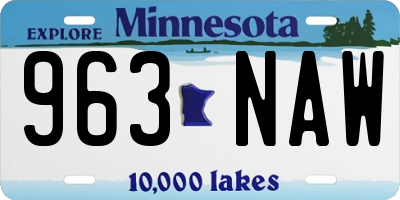 MN license plate 963NAW