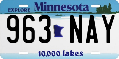 MN license plate 963NAY