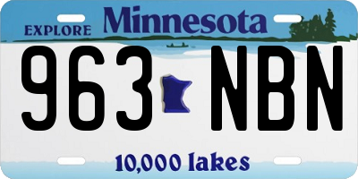 MN license plate 963NBN