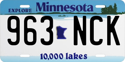 MN license plate 963NCK
