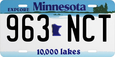 MN license plate 963NCT