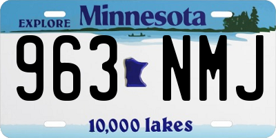 MN license plate 963NMJ