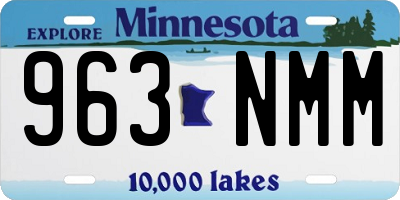 MN license plate 963NMM