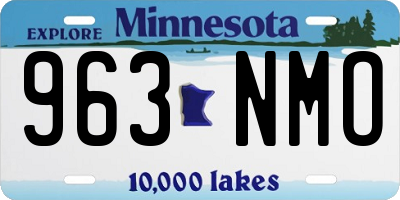 MN license plate 963NMO