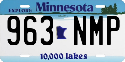 MN license plate 963NMP