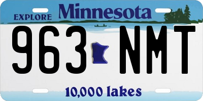 MN license plate 963NMT