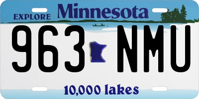 MN license plate 963NMU