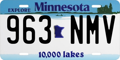 MN license plate 963NMV