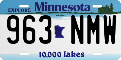 MN license plate 963NMW