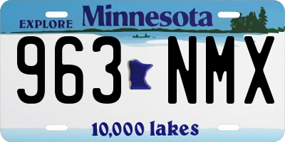 MN license plate 963NMX