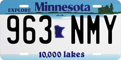 MN license plate 963NMY