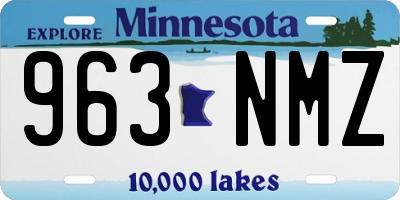 MN license plate 963NMZ