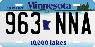 MN license plate 963NNA