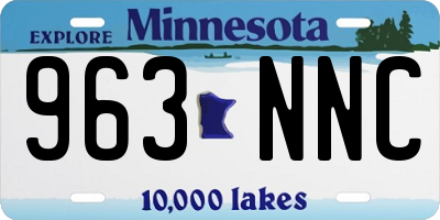 MN license plate 963NNC