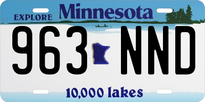 MN license plate 963NND