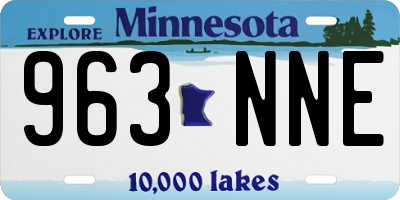 MN license plate 963NNE
