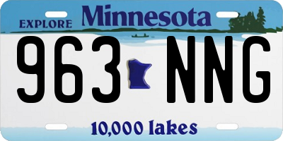MN license plate 963NNG