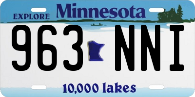 MN license plate 963NNI