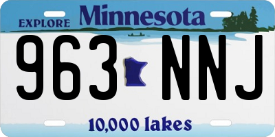 MN license plate 963NNJ