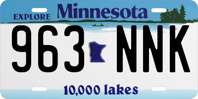 MN license plate 963NNK