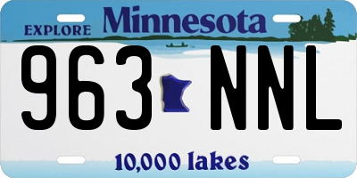 MN license plate 963NNL
