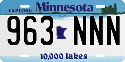 MN license plate 963NNN